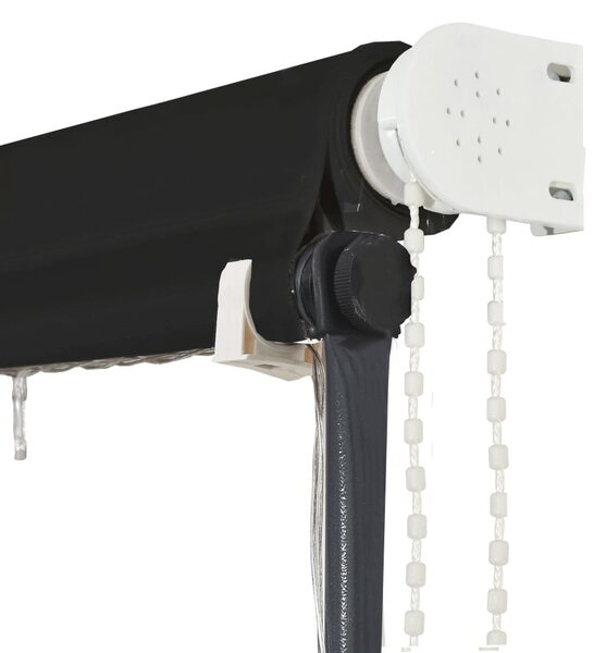 Feltekerhető antracitszürke napellenző LED-del 250 x 150 cm