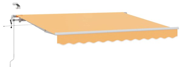 Behúzható napellenző Homokszín 600 × 300 cm Poliészter és fém