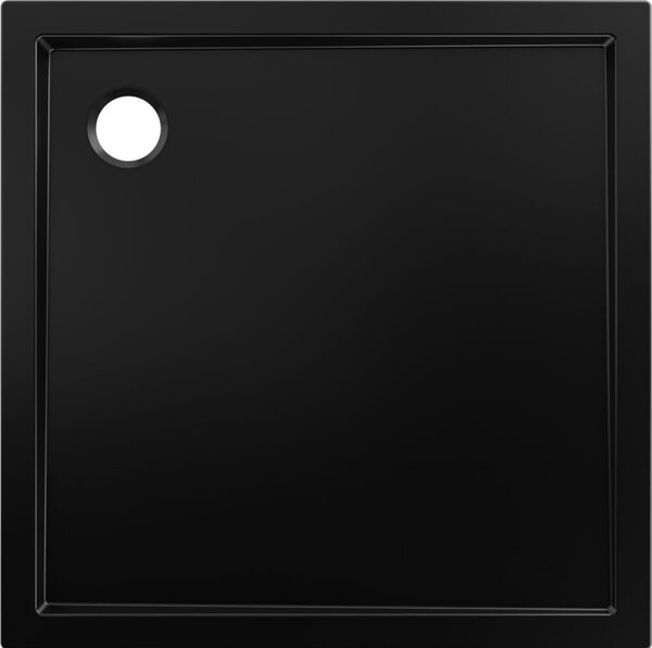 Mexen Flow slim négyzet alakú zuhanytálca 70 x 70 cm, fekete matt - 46S707070