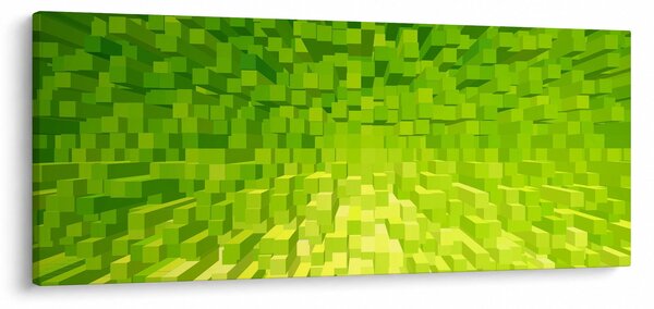 Sárgászöld kockák képe (120x50 cm)