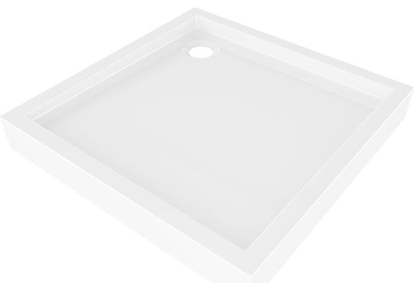 Mexen Flow+ négyzet alakú zuhanytálca 70 x 70 cm, fényes fehér - 46S107070H
