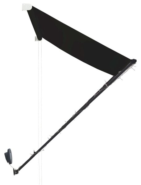 Feltekerhető antracitszürke napellenző LED-del 300 x 150 cm