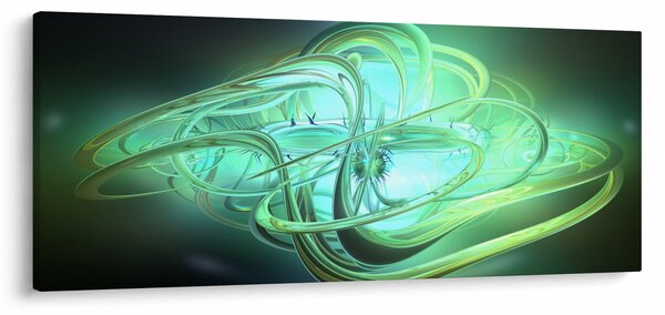 Zöld absztrakció kép (120x50 cm)