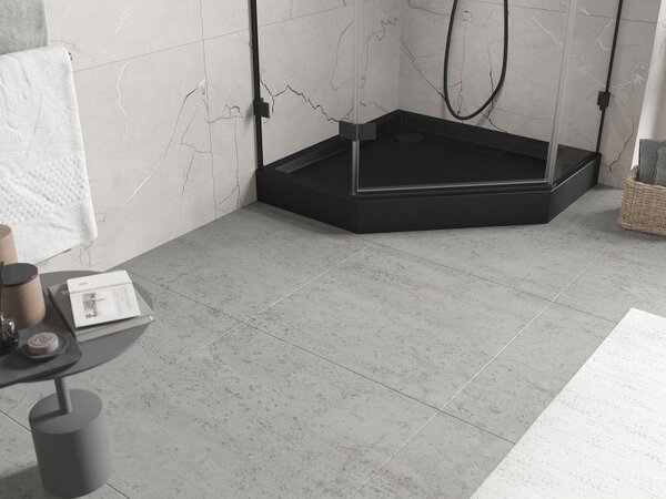 Mexen Flow+ ötszögletű zuhanytálca 80 x 80 cm, fekete matt - 46P708080H