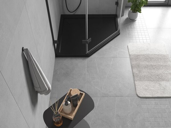 Mexen Flow ötszögletű slim zuhanytálca 90 x 90 cm, fekete matt - 46P709090