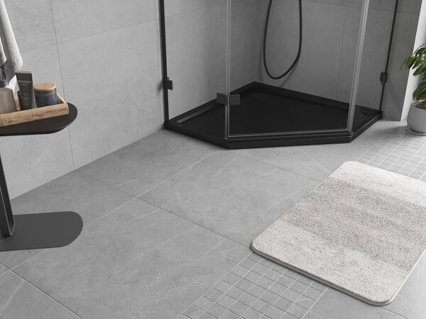 Mexen Flow ötszögletű slim zuhanytálca 90 x 90 cm, fekete matt - 46P709090