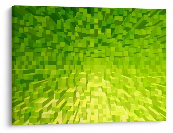 Sárgászöld kockák képe (70x50 cm)