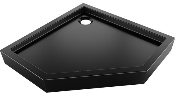 Mexen Flow+ ötszögletű zuhanytálca 80 x 80 cm, fekete matt - 46P708080H