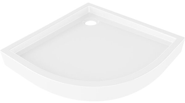 Mexen Flow+ félköríves zuhanytálca 80 x 80 cm, fehér fényes - 46Q108080H