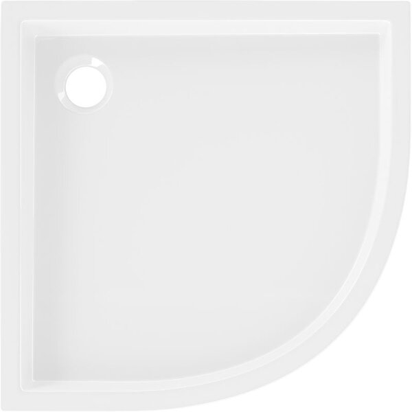 Mexen Flow+ félköríves zuhanytálca 80 x 80 cm, fehér fényes - 46Q108080H