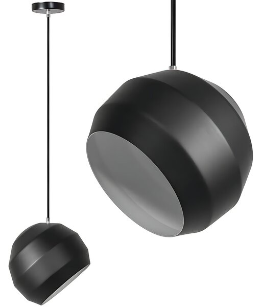 Toolight Szerszámlámpa - Mennyezeti lámpa 1xE27 APP381-1CP, fekete, OSW-05013