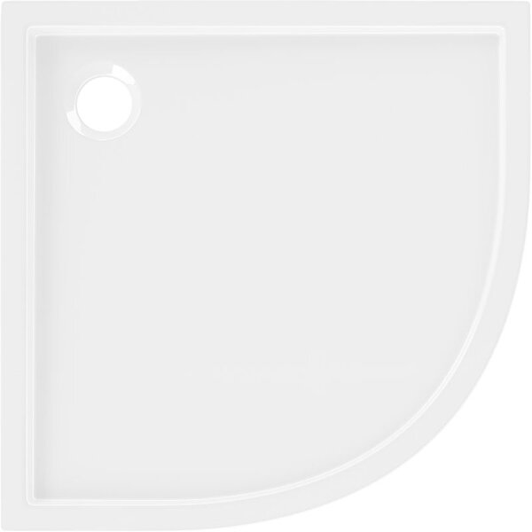 Mexen Flow félköríves slim zuhanytálca 80 x 80 cm, fehér fényes - 46Q108080