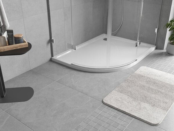 Mexen Flow félköríves aszimmetrikus slim jobb zuhanytálca 100 x 80 cm, fehér fényes - 46Q108010R