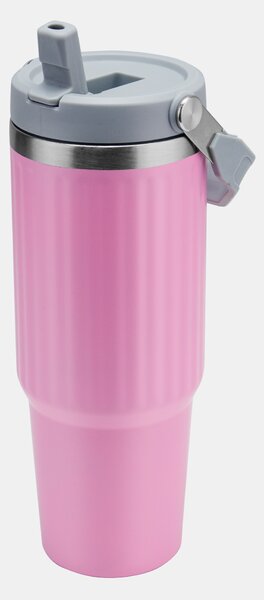 Sinsay - Hőszigetelt bögre fogantyúval és szívószállal - pasztellpink