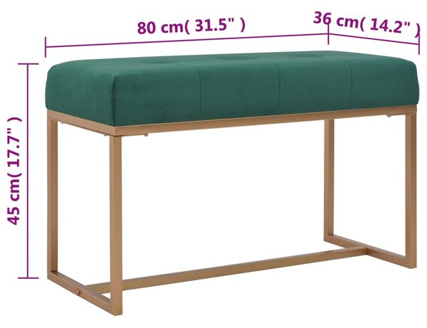 Zöld bársonypad 80 cm