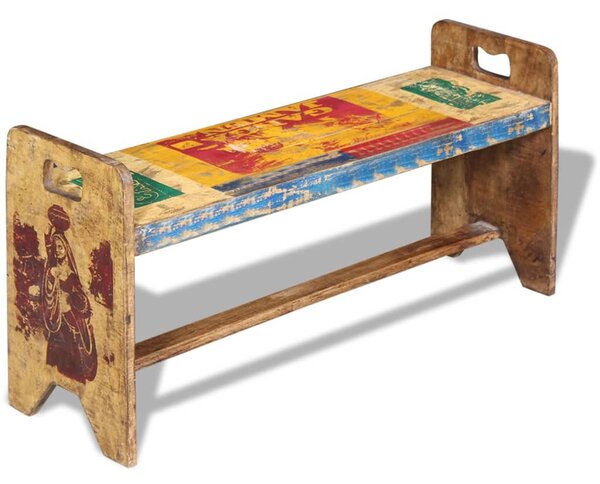 Tömör újrahasznosított fa Cola pad 100 x 30 x 50 cm