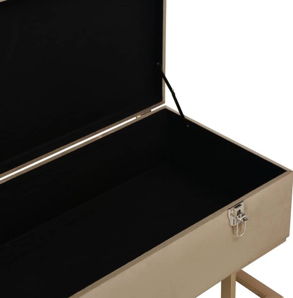 Bézs bársonypad tárolórekesszel 105 cm