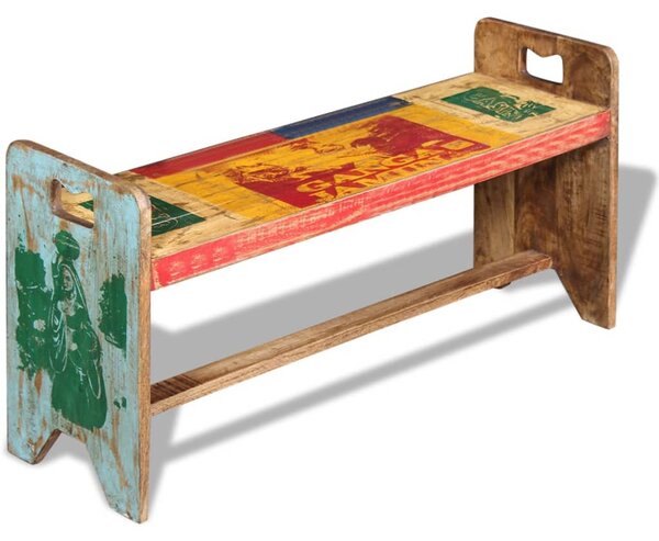 Tömör újrahasznosított fa Cola pad 100 x 30 x 50 cm