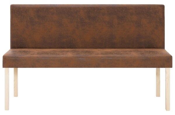 Barna műbőr pad 139,5 cm