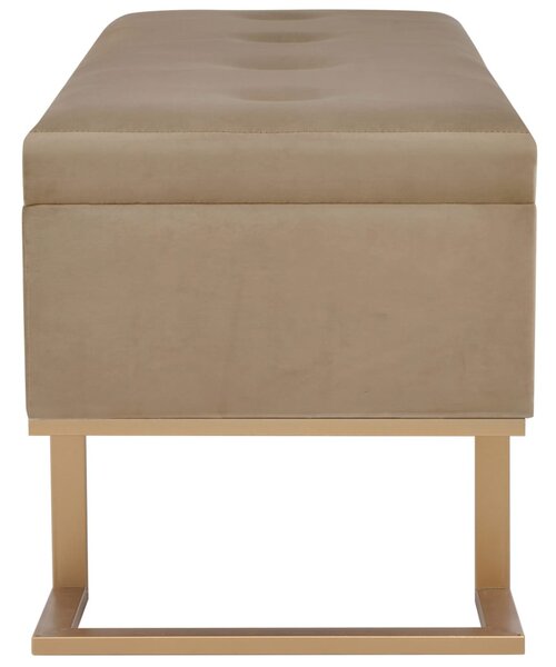 Bézs bársonypad tárolórekesszel 105 cm