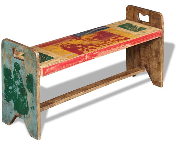Tömör újrahasznosított fa Cola pad 100 x 30 x 50 cm