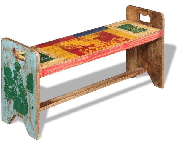Tömör újrahasznosított fa Cola pad 100 x 30 x 50 cm