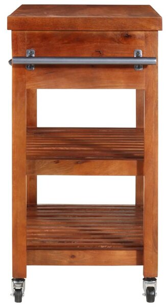 Tömör akácfa zsúrkocsi 100 x 48 x 89 cm