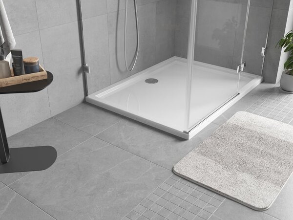 Mexen Flow téglalap alakú slim zuhanytálca 90 x 85 cm, fényes fehér - 46R108590