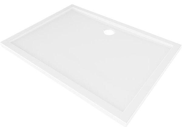 Mexen Flow téglalap alakú slim zuhanytálca 90 x 85 cm, fényes fehér - 46R108590