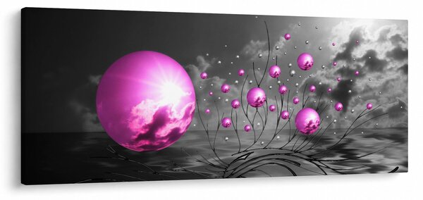 Rózsaszín gömbök képe (120x50 cm)