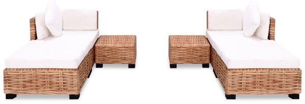 16 részes természetes rattan kanapészett