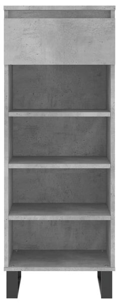 Betonszürke szerelt fa cipőszekrény 40 x 36 x 105 cm