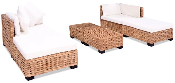 16 részes természetes rattan kanapészett