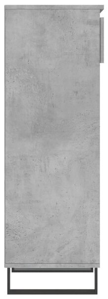 Betonszürke szerelt fa cipőszekrény 40 x 36 x 105 cm