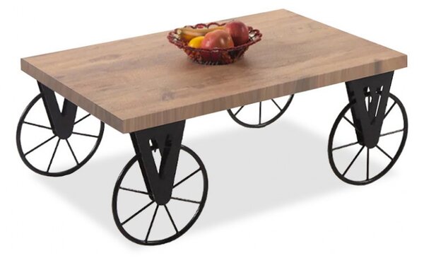 Dohányzóasztalka Bike, barna, 85x55x41 cm
