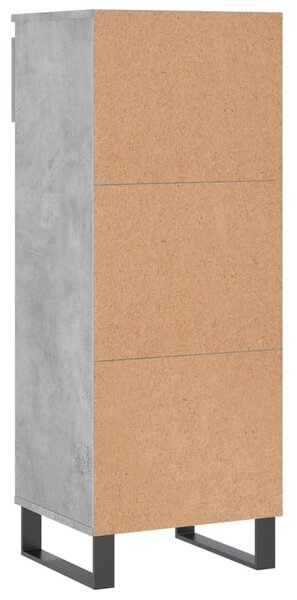 Betonszürke szerelt fa cipőszekrény 40 x 36 x 105 cm