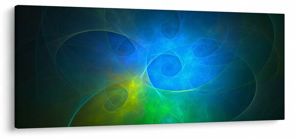 Kék absztrakció képe (120x50 cm)