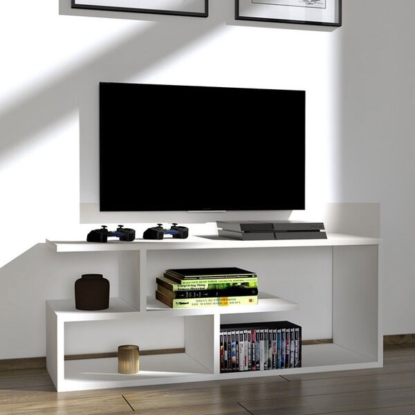 TV-szekrény, Waldo, Fehér, 100x29,5x40 cm
