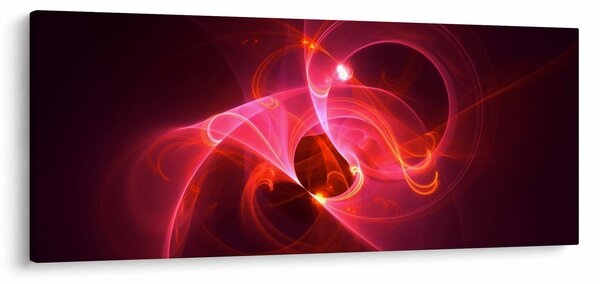 Modern rózsaszín absztrakció képe (120x50 cm)
