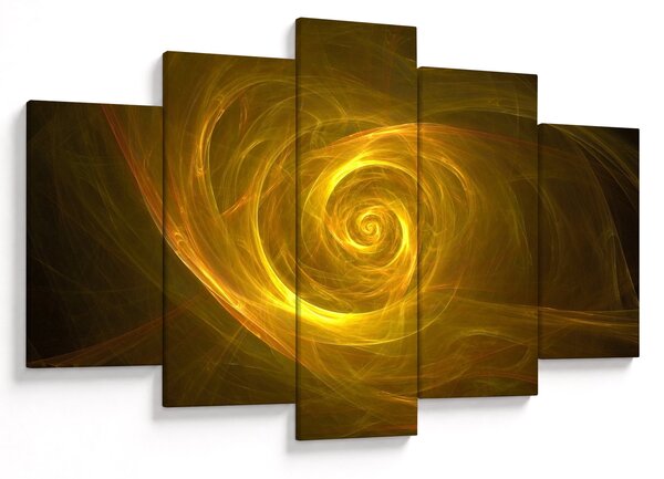 Absztrakt sárga spirál képe (150x105 cm)