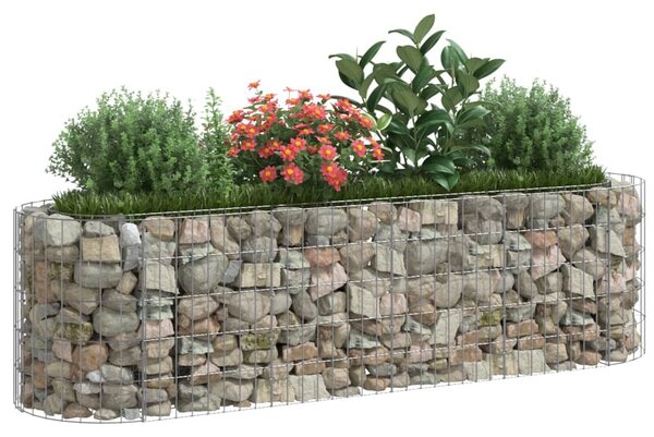 Horganyzott vas gabion magaságyás 190 x 50 x 50 cm