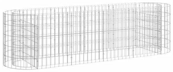Horganyzott vas gabion magaságyás 190 x 50 x 50 cm