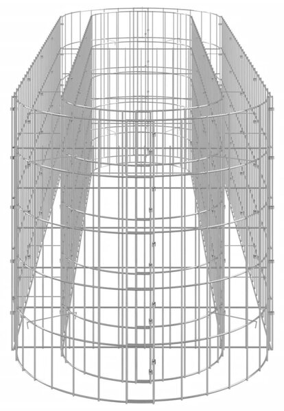 Horganyzott vas gabion magaságyás 190 x 50 x 50 cm