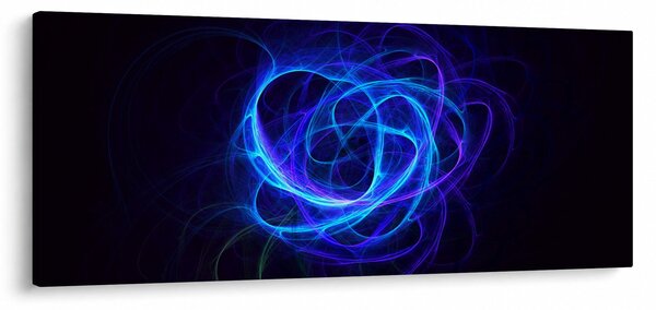 Kék absztrakt gombolyag képe (120x50 cm)