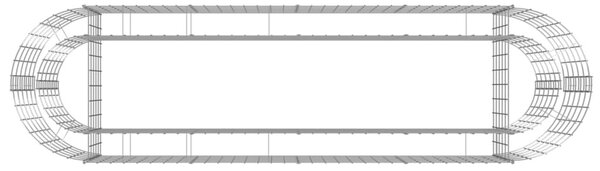 Horganyzott vas gabion magaságyás 190 x 50 x 50 cm