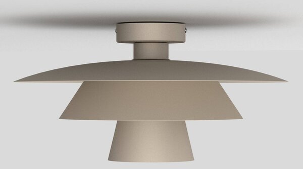 Luminex Plato mennyezeti világítás, bézs, fém, Ø 38 cm, E27, dimmelhető, Krém / borostyánsárga, Nappali / Étkező, fém, Modern