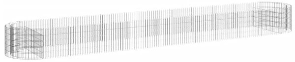 Horganyzott vas gabion magaságyás 600x100x50 cm