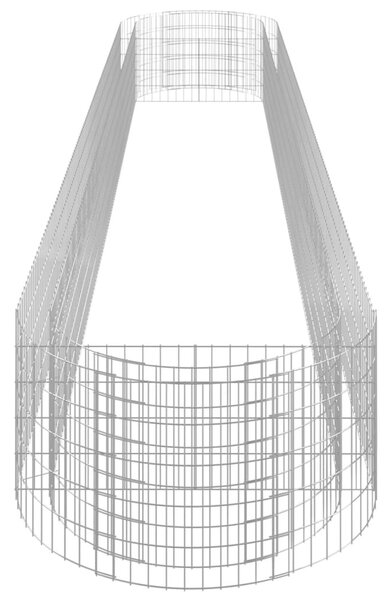 Horganyzott vas gabion magaságyás 600x100x50 cm
