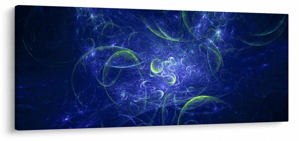 Kép - kék absztrakció (120x50 cm)