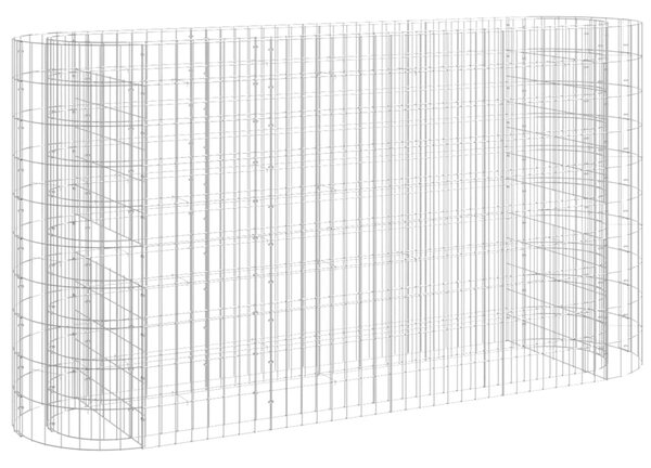 Horganyzott vas gabion magaságyás 190x50x100 cm